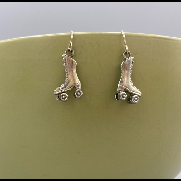 Silver Tone Skate Earrings 4/$15 - Picture 2 of 4